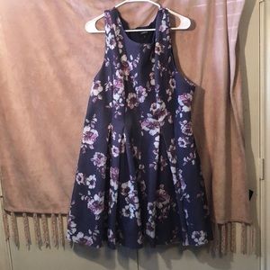 Purple floral dress